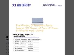 Grillado fino del imán de ferrita permanente (R72.50mm-r60.7mm) × 27.9mm para el motor del inversor W5018F